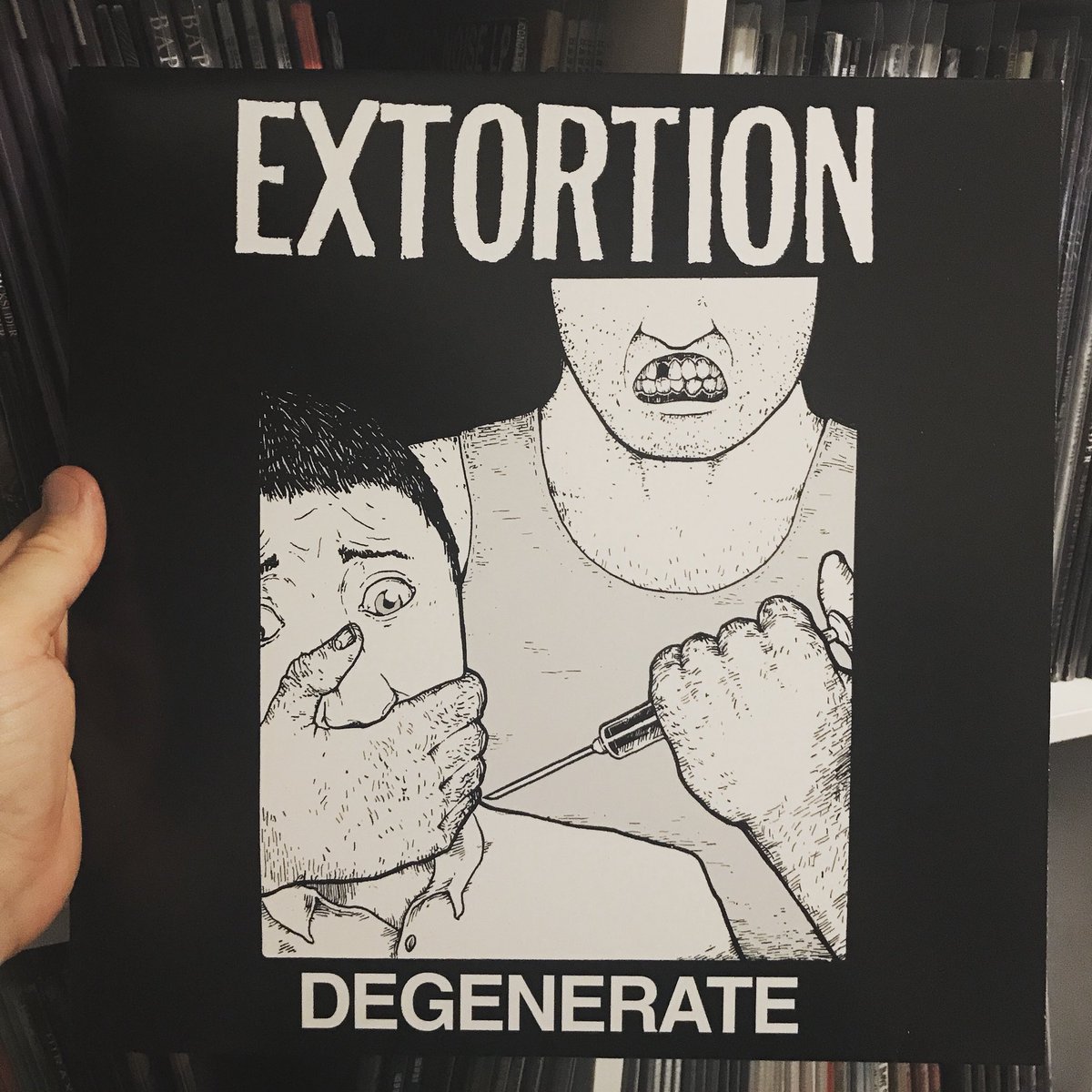 Grindpromotion's tweet photo. Back In Stock!
#extortion #degenerate #hardcore #fastcore #powerviolence #grindcore #perth #australia #vinyl #vinylrecords #records #repress #greenvinyl #clear #import #usimport #deepsixrecords https://t.co/bdDOJ6OZdQ