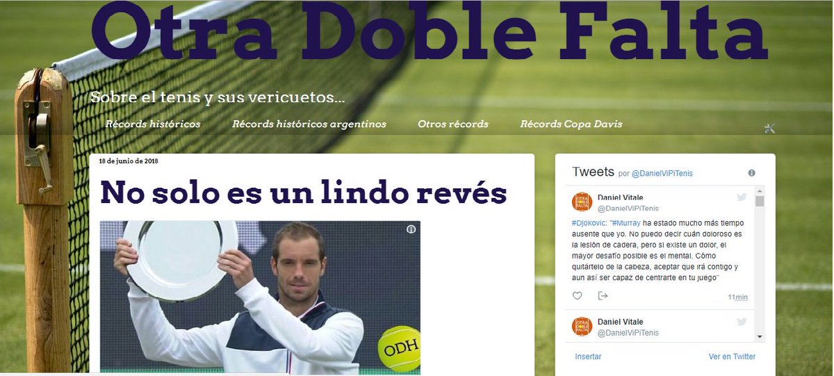 Inició la gira de césped 🌱
#Federer volvió al N°1 pero también #Gasquet volvió a ser campeón ATP. Para los despojados de fanatismos, la historia del francés es muy interesante, casi tanto como su revés
goo.gl/hB65EY