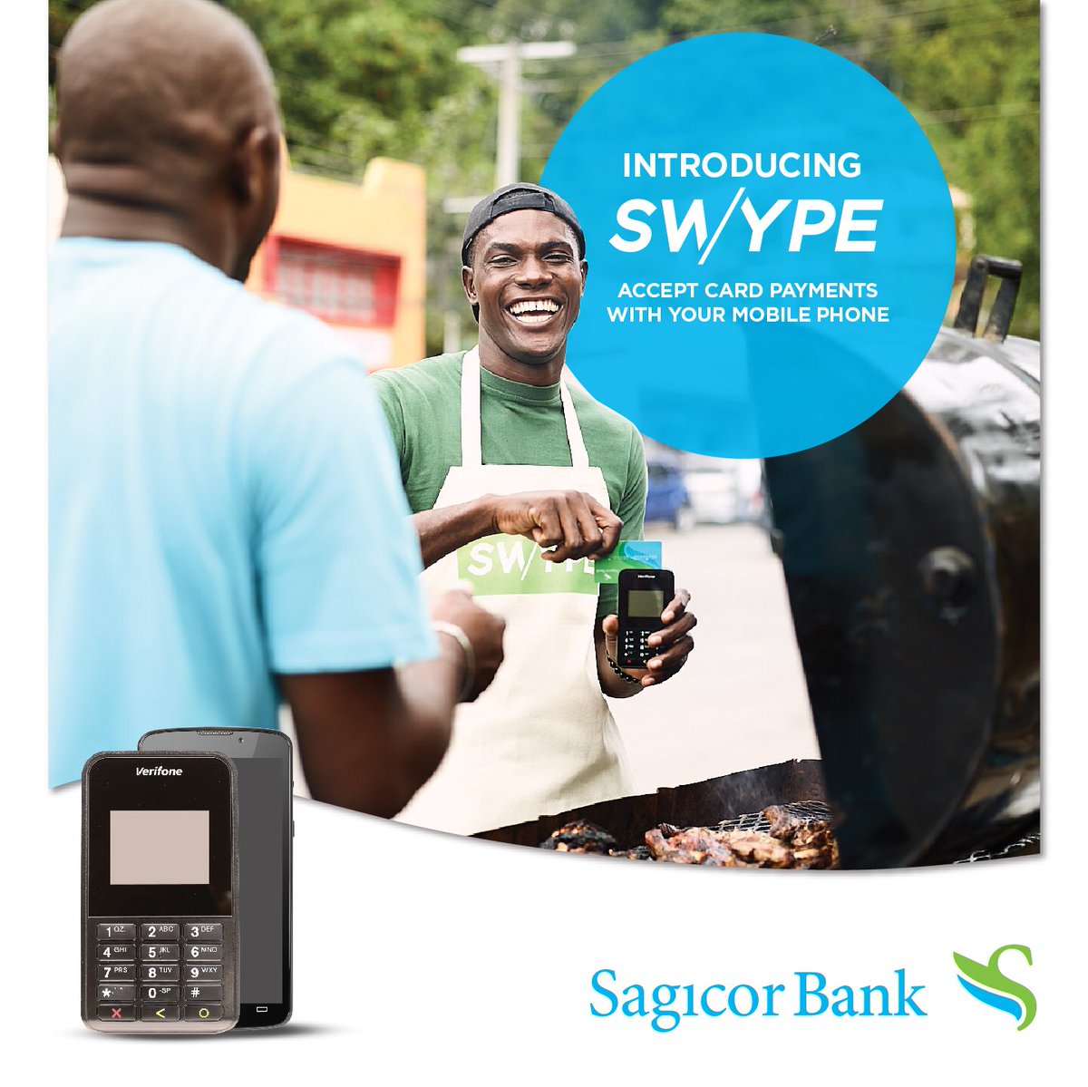 SagicorJa's tweet photo. Accept debit and credit card payments with your android phone or tablet anytime, anywhere with SWYPE! It’s secure, easy to set-up and affordable…plus your money is settled to your account automatically! Conditions apply #SWYPE #SagicorBank  More Details: https://t.co/Zt9Qr3oo6e https://t.co/o7cNZgBatc