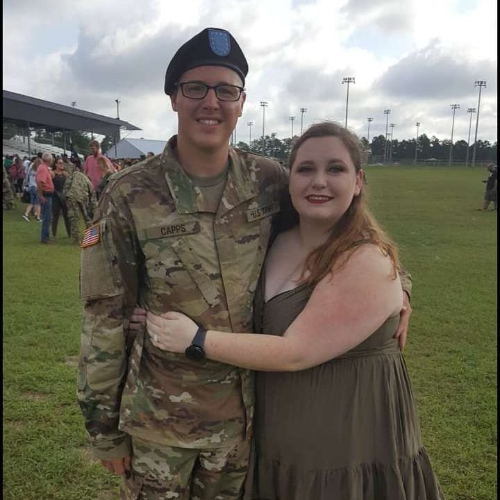 MorganCapps14's tweet photo. This last week has been wonderful! I got to see my soldier for family day on Wednesday and saw him graduate BCT on Thursday! Also, Thursday we started our Happily Ever After and got married! I cant wait to see where this journey takes us! I love you Lucas! https://t.co/YKdoZXBT9d
