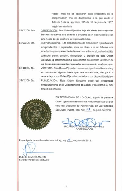 Rosselló firma orden ejecutiva que dá compensación de 2 meses de sueldo por cesantía a funcionarios nombrados por él.
Mientras a los trabajadores les quita su mesada en caso de despido injusto eliminando la Ley 80, a sus amigos les asegura miles por orden ejecutiva...
Increíble.