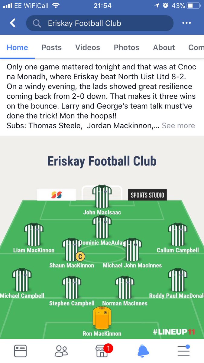 mackinnonjoiner's tweet photo. Good result for us tonight @georgemlamb #efc #eriskayfc https://t.co/jMIXScBB7v