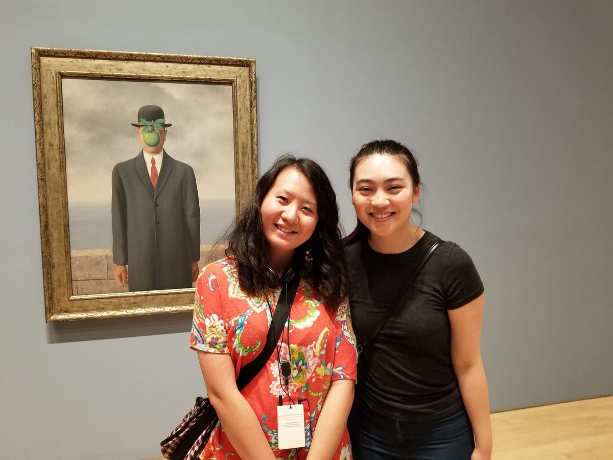 articulationsv's tweet photo. Had an awesome and surreal time hanging out with @LittleArtTalks at #MagritteSFMOMA @SFMOMA #Bowlerhat https://t.co/wkdO2Z2iLi