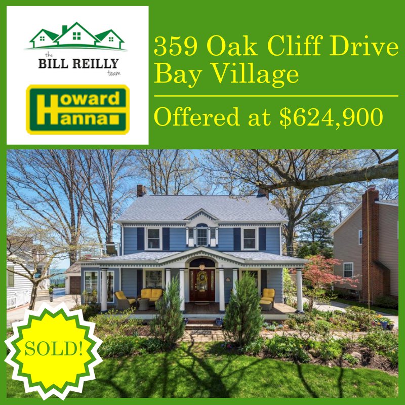 SOLD! 359 Oak Cliff Drive, Bay Village.  *We represented the buyer in the sale of this home.  Offered at $624,900.  #howardhanna #billreillyteamhh
