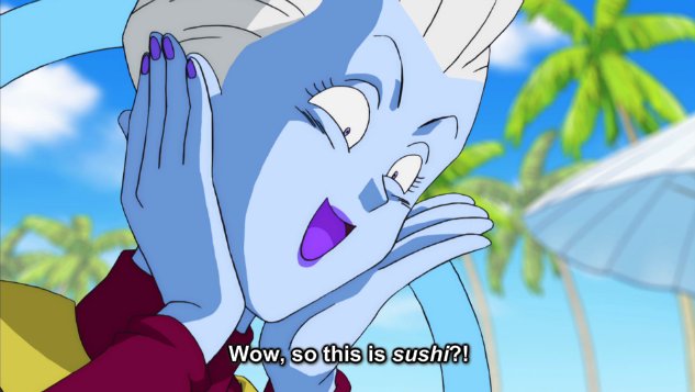 ToeiAnimation's tweet photo. The wonderful feeling of #sushi according to Whis. Happy #InternationalSushiDay! 🍣😍 https://t.co/TaTCEgCkry