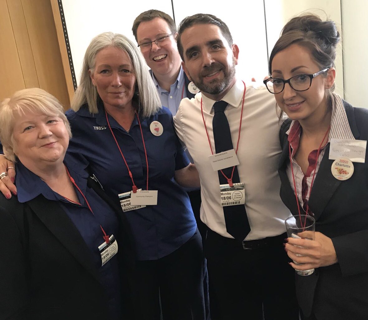 lottiearchibald's tweet photo. Great day @Tesco #BagsofHelp with @jonny_mcq @fionarega @hamiltoncol what amazing work we do as a company. #proud https://t.co/7JhBtjRFXT