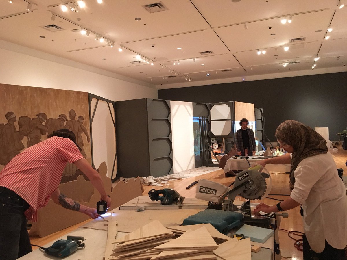 FoundersGallery's tweet photo. Tomorrow we start filming! Gassed Redux opens Friday 6pm. #yyc #yycart #canadianart @adadhannah @TMM_yyc https://t.co/G9mpuyqCcl