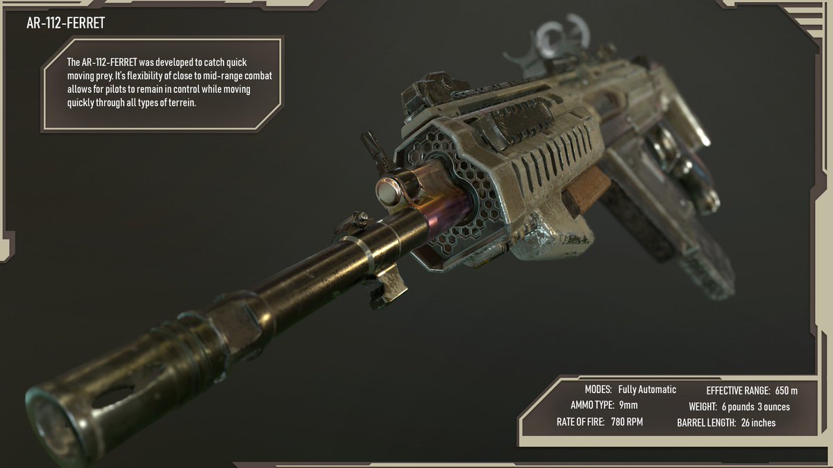 melillonicholas's tweet photo. Titanfall 2 weapon creation, the AR-112-FERRET  @Allegorithmic @ArtStationHQ https://t.co/cTGnyJ4Zgw https://t.co/z6D7ru8o8L