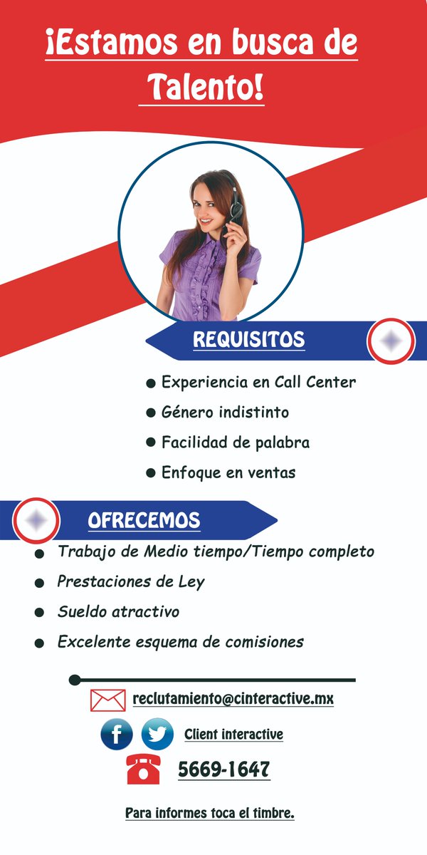 CInteractive10's tweet image. ESTAMOS EN BUSCA DE TALENTO!!!  Apoyamos compartiendo la información!!