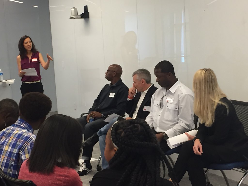 SoteriaCDC's tweet photo. Discussions are underway!  We have one fantastic panel.  #workingfuture #knifeskillsdocumentary #opportunity @KitchenSync3 @jerryblass @JustLeadersUSA https://t.co/890V250kgl