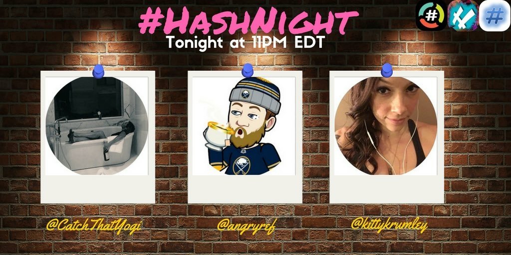 HashNight's tweet photo. #Hashnight is in 4 hours! It will definitely be a super duper great time! 

Quotes at 9:30pm ET

@HashtagRoundup 
@TheHashtagGame 
@kittykrumley 
@CatchThatYogi
@ANGRYref https://t.co/9Ha968W1c1
