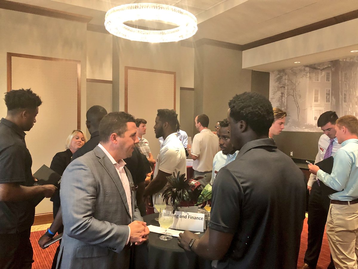 Great evening connecting @GamecockFB players with our #UofSCAlumni to network and talk  about life beyond football.