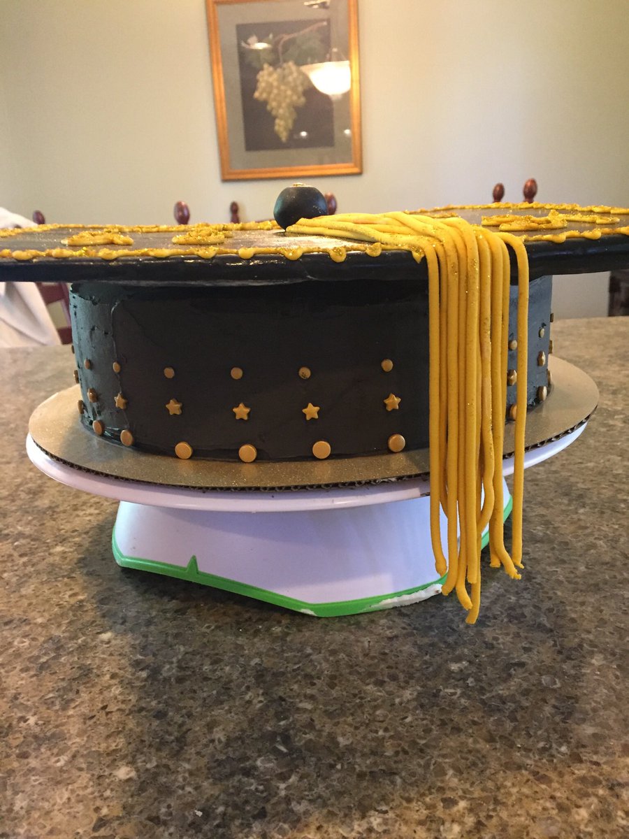 Bakeddwithlove's tweet photo. Devils food cake with dark chocolate buttercream frosting #baking #bakeddwithlove #cake #graduation #2018 https://t.co/AUeincigI3