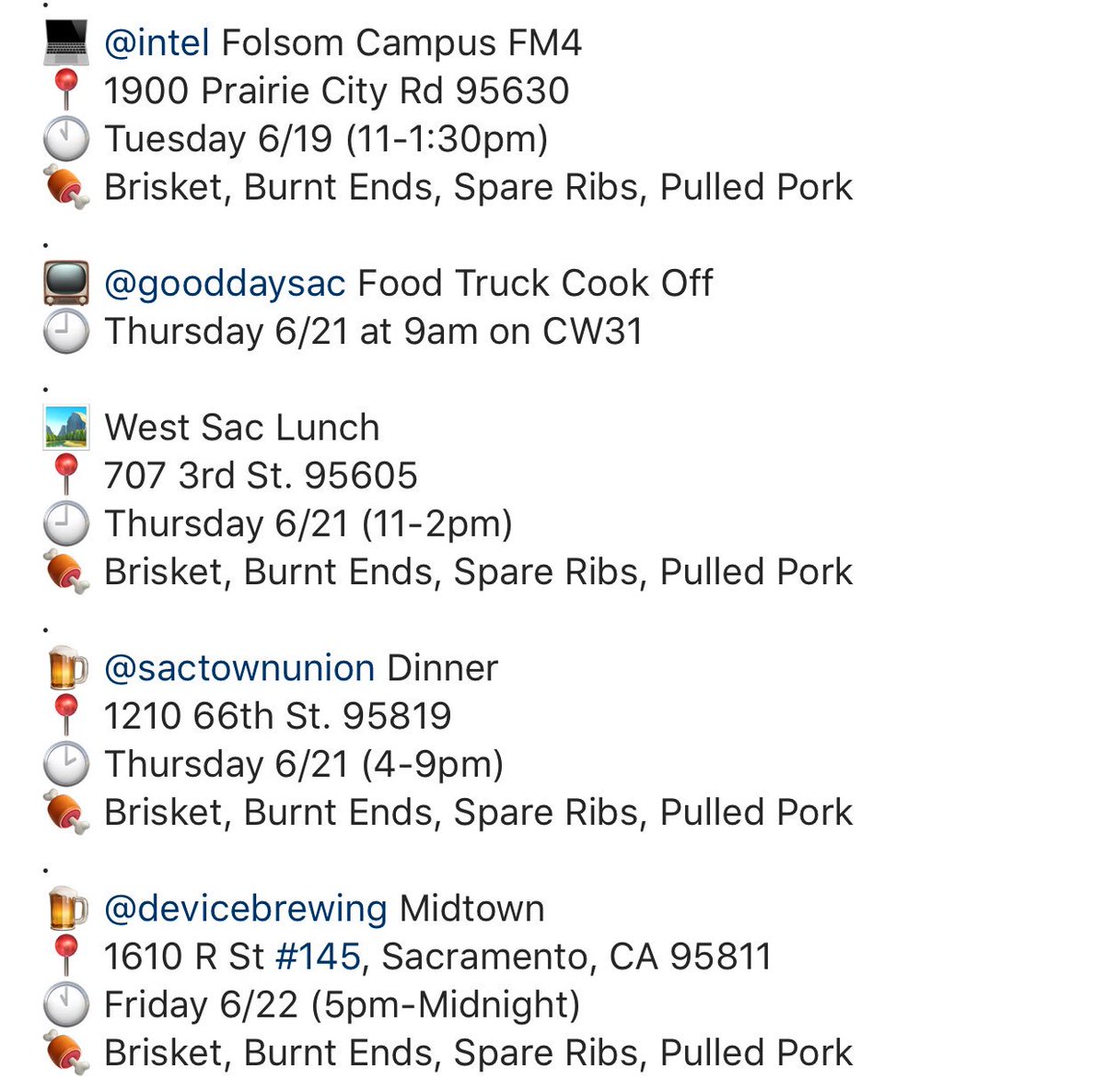This weeks Schedule!