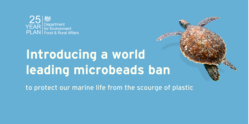 DefraGovUK's tweet image. A ban on the sale of products containing #microbeads has come into force today, the final stage in the Government’s world-leading efforts to prevent these harmful pieces of plastic entering the marine environment #MicrobeadsBan #plastic #marinelife  gov.uk/government/new…