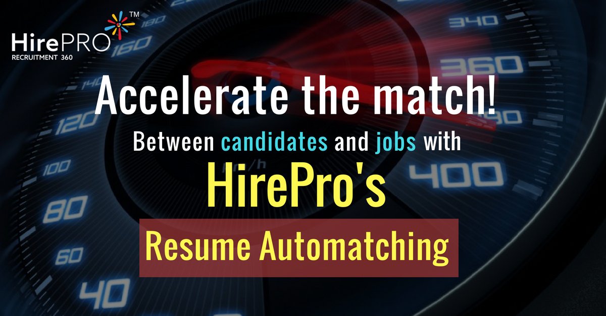 Hirepro_recruit's tweet image. HirePro’s customized solution of #resume #automatching will enable to strive your #talent searching. This #hiring season, choose @Hirepro_recruit as your growth partner. To know more click here: bit.ly/2xMrgqS #recruitmentsolutions #automation #artificialintelligence