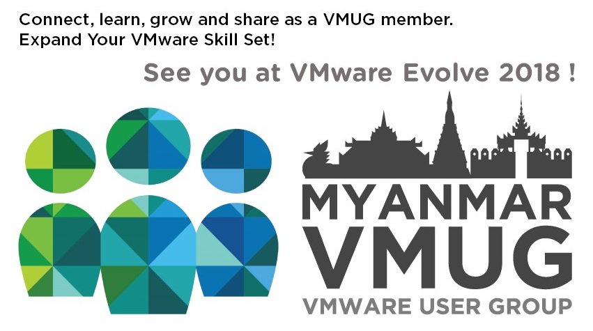 VMUG_Myanmar's tweet photo. @VMUG_Myanmar Booth will be @ VMware Evlove Myanmar 2018
Come &amp; Join with us
Register Today !
https://t.co/qtgyOVFpBv https://t.co/wzwObOfTqK