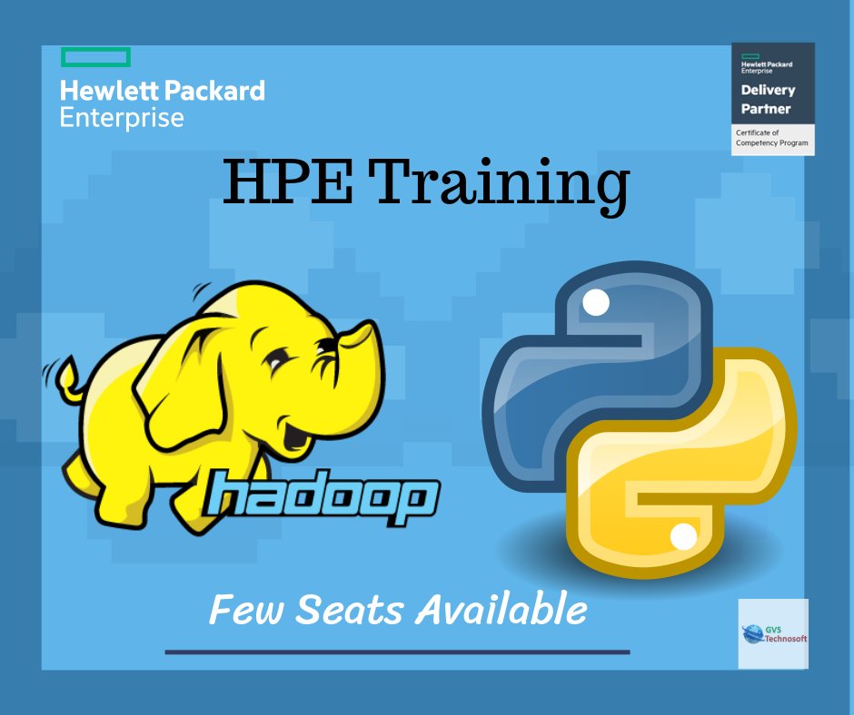 GVS_technosoft's tweet image. #HPECertification
Get HPE certified training for Python and Hadoop from HPE Industry Leaders.
Register Now and get HPE Certified
bit.ly/2HwmEdb
#Python #Hadoop #BigData #DataScience #ML #HPE #IoT #AI #AndroidDev
