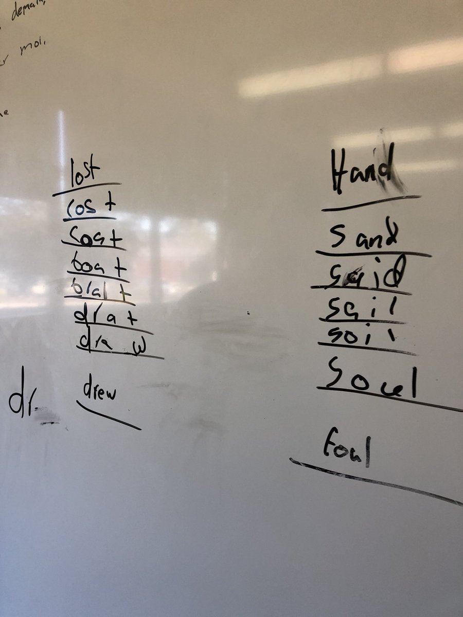 ej_giannone's tweet photo. Word ladders - team challenges in literacy! #iteachenglish #year7 #extraenglish https://t.co/3Zu52vaRPO
