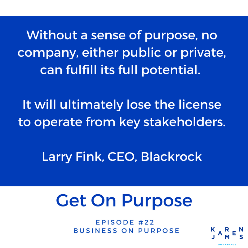 KarenTJames's tweet photo. A short yet powerful podcast episode discussing how what we say in business matters and that compensation for our people, executives and board members needs to be in line with our goal of long-term strategic growth https://t.co/b9bzgMHSFf #purpose #getonpurpose https://t.co/XLhQLlWiEg