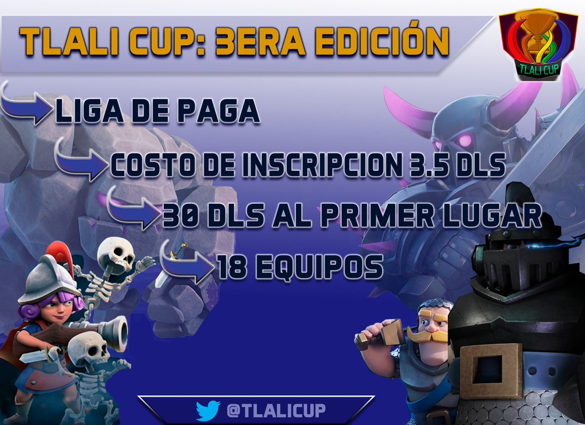 ¡Abrimos inscripciones!
Informes en la imagen o por MD😎

#TlaliCup3