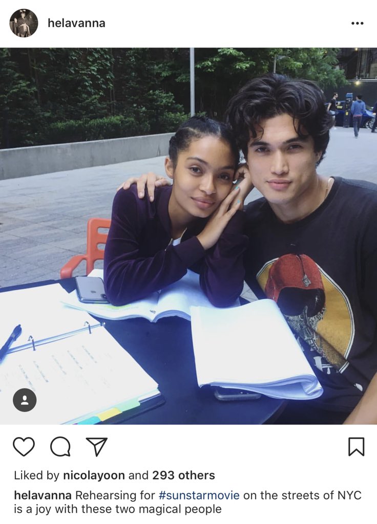 nicolayoonph's tweet photo. Good morning to @NicolaYoon, @YaraShahidi, and @_MELTON_ only! Bringing you BTS photos of #TheSunIsAlsoAStarMovie ☀️⭐️💕 https://t.co/jBXJXXQVMp