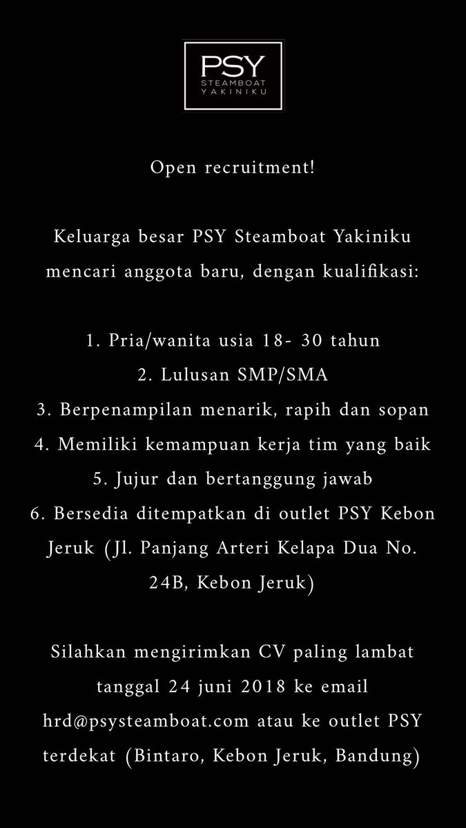 PSY mencari anggota baru !!!