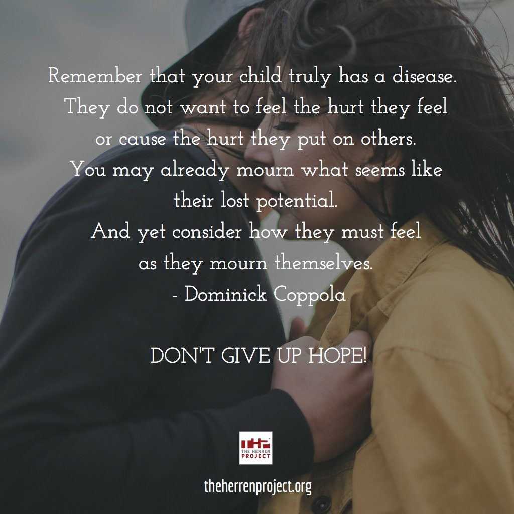 HerrenProject's tweet photo. Addiction is a disease.  It does not discriminate but recovery is possible. Never give up hope. #addiction #recovery #onepersononefamily #onestepatatime https://t.co/Lowxn8ZXTV