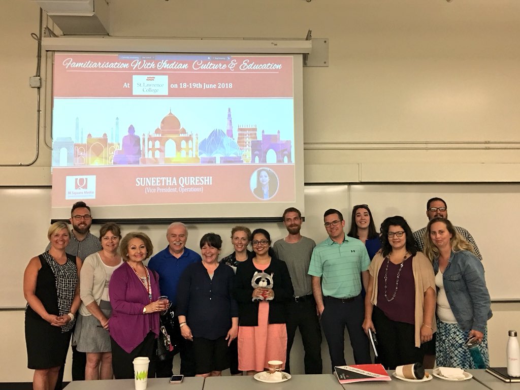 SLCintl's tweet photo. Great turnout in Kingston for the insightful “Indian Culture and Education” seminar delivered by @SuneethaQureshi , VP Operations @CanadaMSM. Thank you Suneetha &amp; everyone who took the time to join us in person or by Skype. @whatsinsideslc #ExperienceSLC #SLCIndia #SLCLarryWorld https://t.co/JV5pX789T0