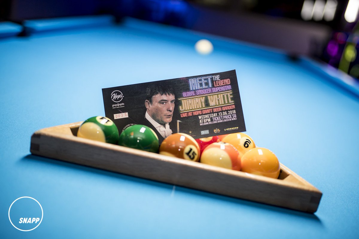 HopsCambodia's tweet photo. #JimmyWhite &amp; #PhaaHmaunpau @HopsCambodia #Phnompenh #remarkableevent #bestpoolbarintown https://t.co/iffUR38ebA