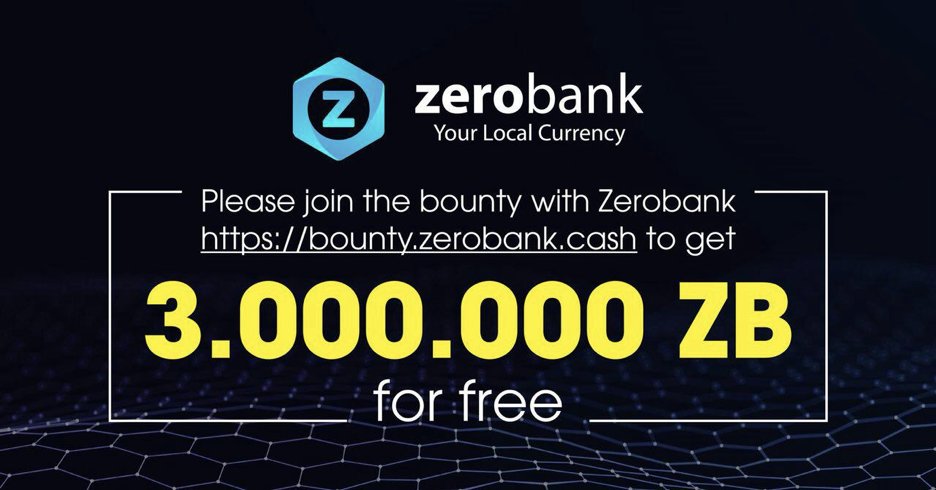 ZeroMoney_App's tweet photo. We are launching our Bounty Program on Bitcointalk: https://t.co/8hBgayffNR

🌻 3,000,000.00 ZB tokens to give away 🌻

For Public Community, please join here: https://t.co/YXt4huKR3k
For KOLs and Translators, please contact us at: contact@zerobank.cash 

Don't miss this chance! https://t.co/mhi6vLCl2m