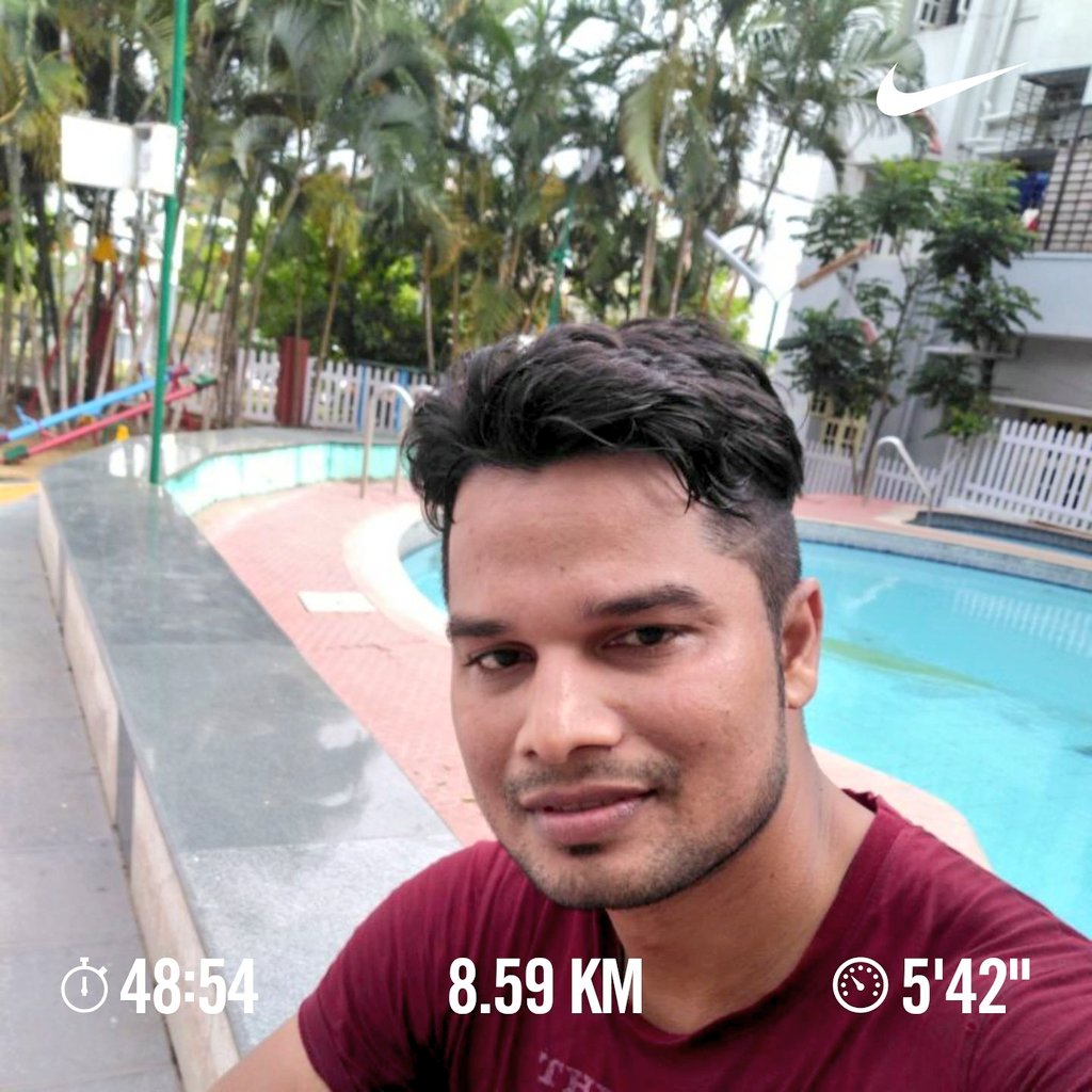 Ranbijay's tweet photo. #13th_Run_June #8.5K.... Accomplished #100K run of this month #FeelingDelighted #NikePlus https://t.co/KCdxJ0Zz9O