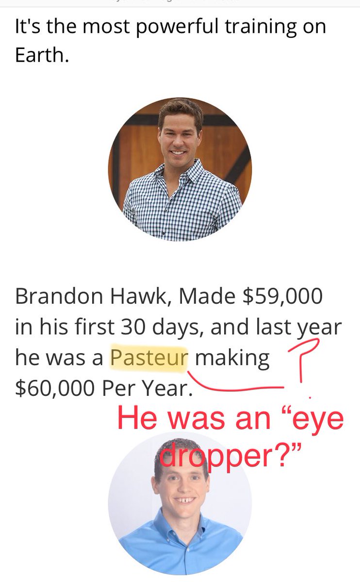 JeremyBolls's tweet image. Most powerful training on earth apparently... Turned a guy who was making $60k as a 
“Pasteur” into a speaker making the same in a month! #Millionaire #Consultant #CantSpell #socialmedia #untruth