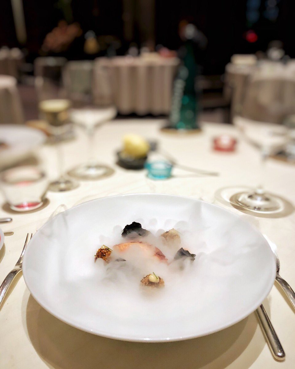 Octopus in cold steam, romesco, black garlic, croquetas <a href="/guysavoy/">Guy Savoy</a> <a href="/JulienAsseo/">Julien Asseo</a>