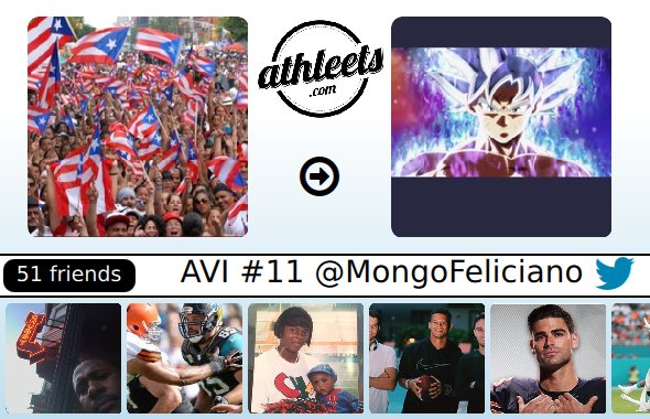 nfl_athleets's tweet image. athleets.com/#nfl updates avi #11 athleets.com/tw/237591036/a… for Jon Feliciano #DragonBallSuper #RaiderNation #ProCane #DavieStrong #RIPSeanCole