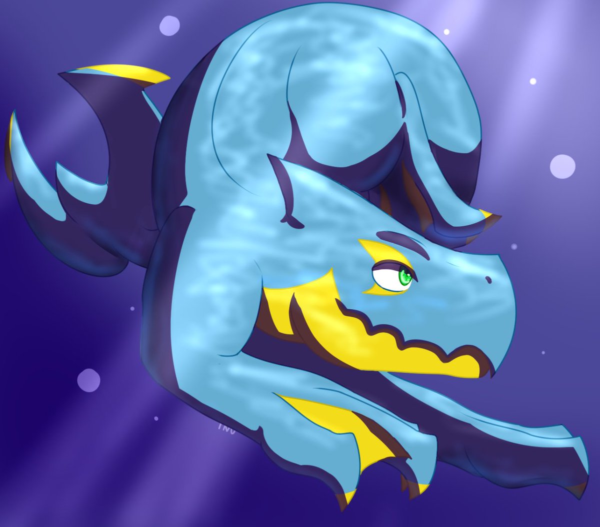 Inuartiji's tweet image. Elizabeth, also known as Rip, shark pupper and consort of Leviathan