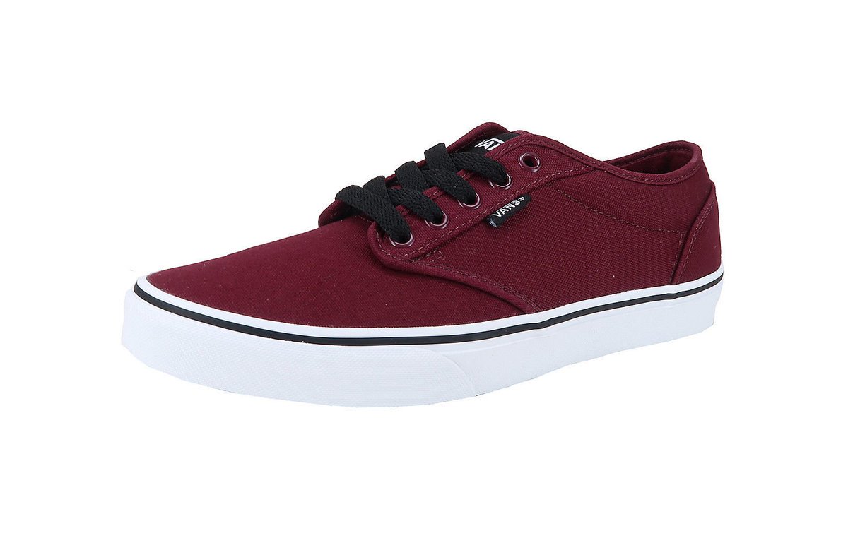 maroon vans with black laces