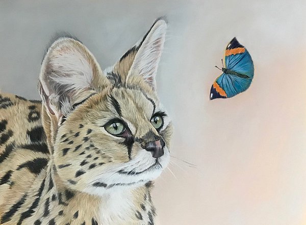 McAdamations's tweet photo. New artwork for sale! - "Serval" - https://t.co/aaeeBkf5kz @fineartamerica https://t.co/2y269FYwCC