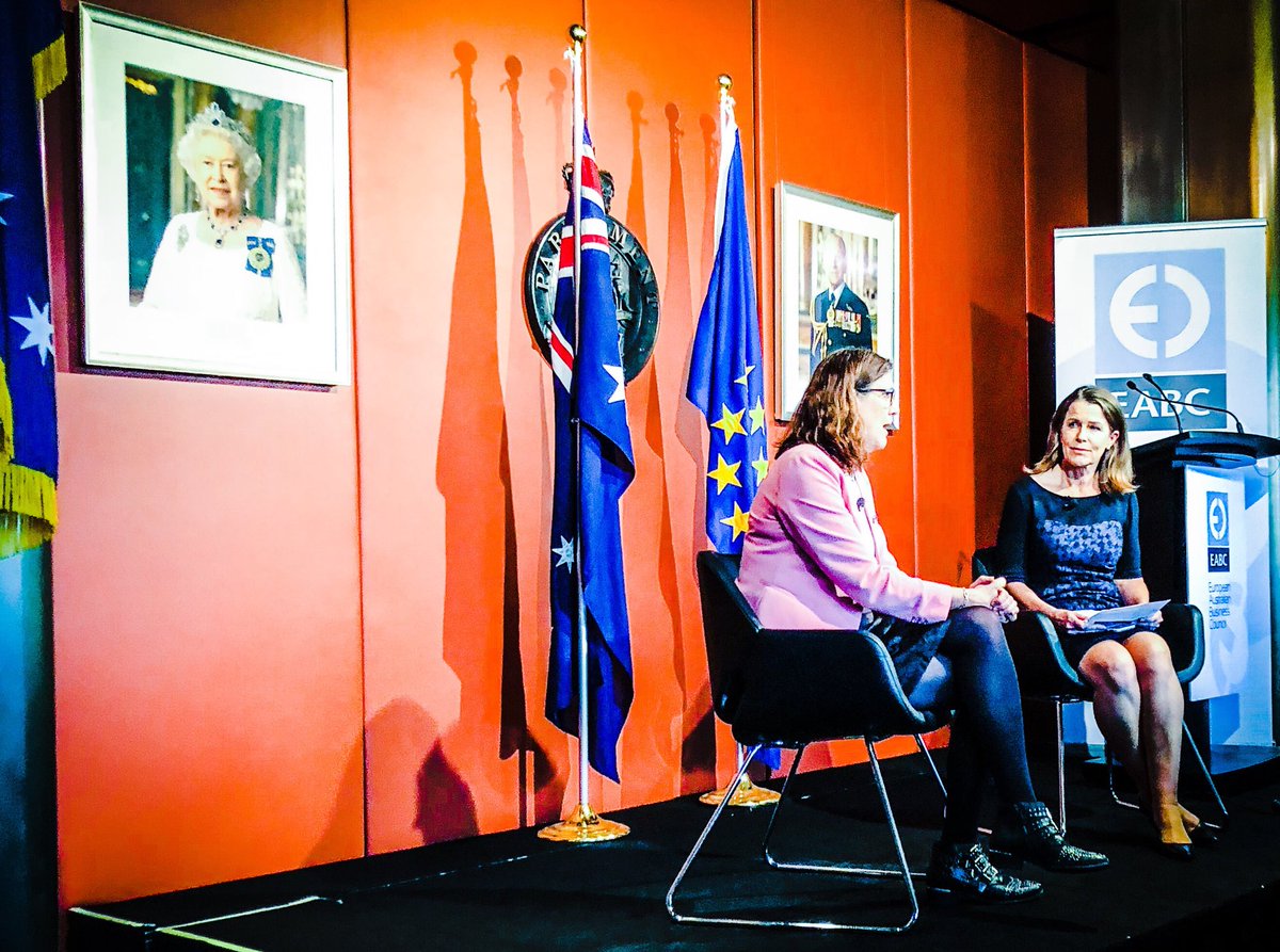Launch of the free trade agreement negotiation #FTA between Australia and the EU with Commissioner Dr <a href="/MalmstromEU/">Cecilia Malmström</a> - looking forward to further reconciliation between trade and environment #EABC