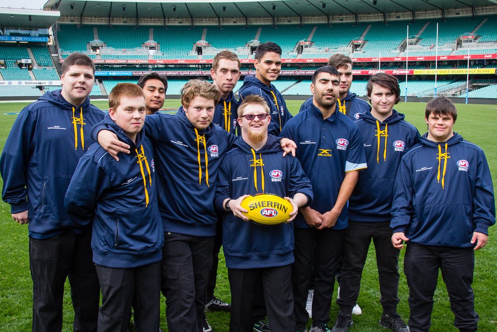 Football players with intellectual disabilities 'pumped' for <a href="/AFL/">AFL</a> Inclusion Carnival | ab.co/2M2wNkB