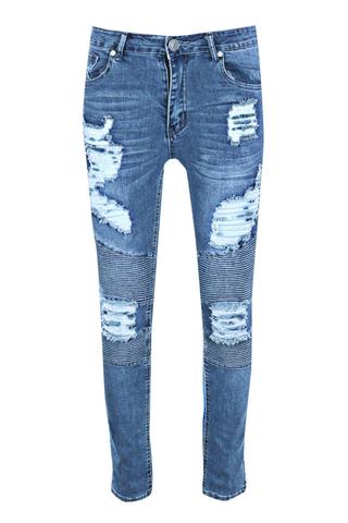 Our hot selling product: Denim Biker Skinny Fit Jeans , see at goo.gl/5SMH5o