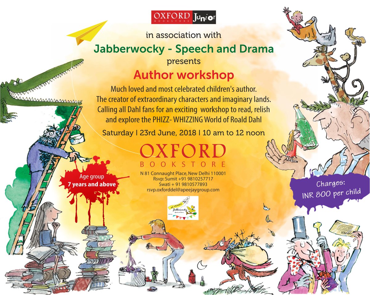 oxfordbookstore's tweet image. #OxfordJunior in association with #JabberwockySpeechandDrama presents an #AuthorWorkshop by Swati Goswami on Saturday, 23June&apos;2018 from am to 12 noon @ #OxfordBookstore #ConnaughtPlace #NewDelhi