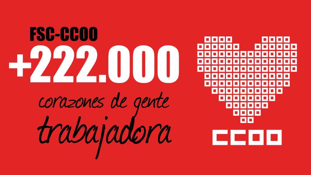 CCOOajROSES's tweet photo. Ja som 222000 afiliats/afiliades a FSC-CCOO #AraEnsTocaAnosaltres #FelizMartes https://t.co/sLbnntc1EO