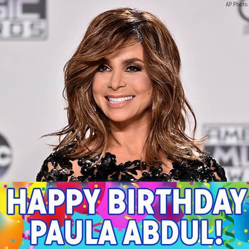 Happy Birthday, Paula Abdul! We hope the pop star and dance icon has a great day. 