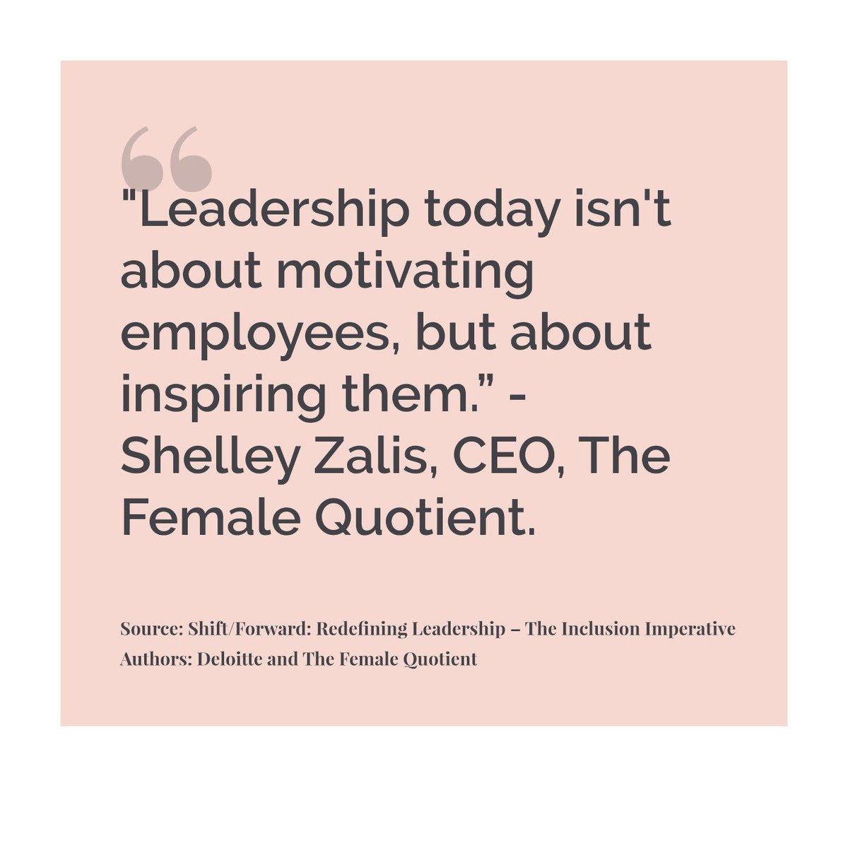 femalequotient's tweet image. It’s time for a new style of leadership! #ShiftForward @DeloitteDigital