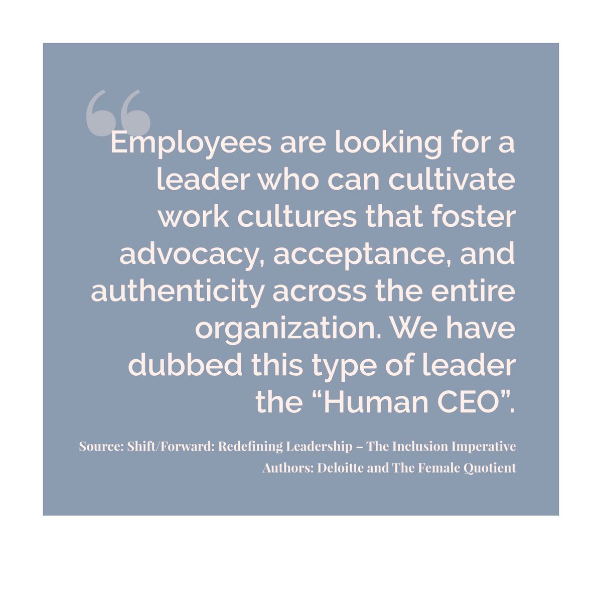 femalequotient's tweet image. It’s time for a new style of leadership! #ShiftForward @DeloitteDigital