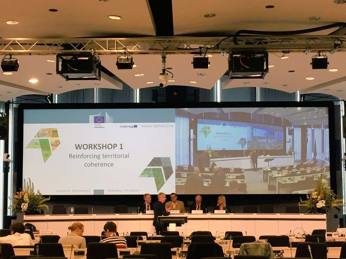 Ed_henrio's tweet photo. INTERREG ANNUAL EVENT 2018 - Now on stage and live to all corners of the world via https://t.co/7qnGWxs0jR Ilona Raugze, Director of ESPON Inspire Policy Making with Territorial Evidence and Kai Böhme, Director of Spatial Foresight discussing territorial coherence. #Interreg2018 https://t.co/DraPB50KWl