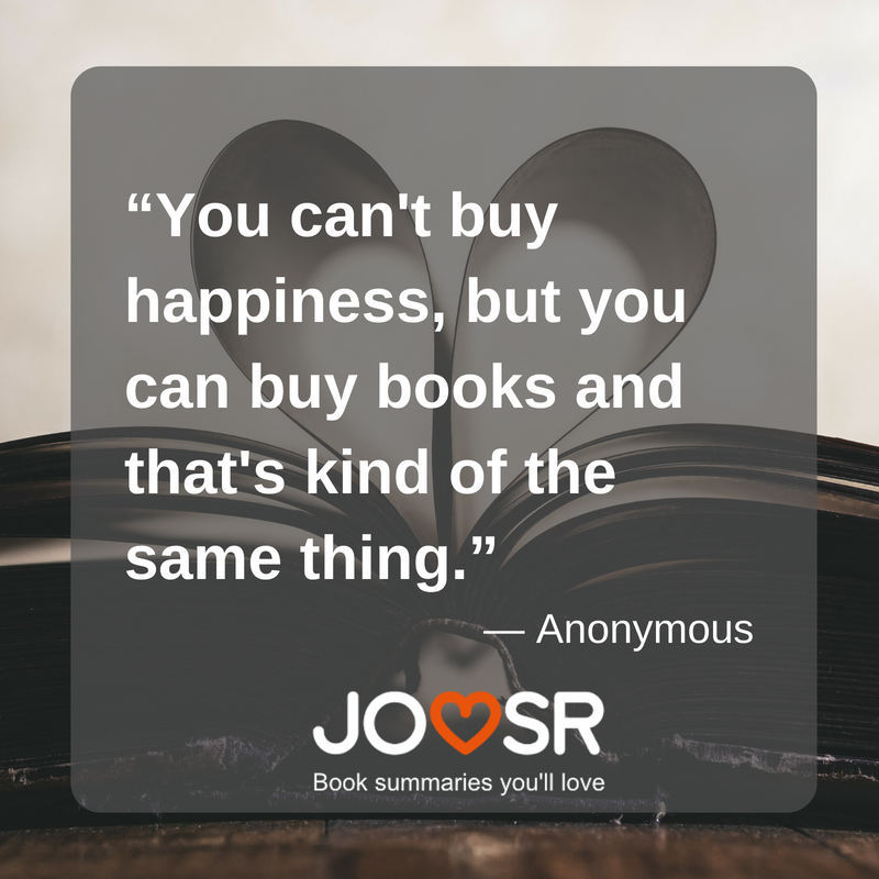 JoosrBooks's tweet photo. So does it follow that the more books you buy the happier you are? Let's test it out…check out our book summaries at https://t.co/4jGybRMuYz https://t.co/pPhvADTznS