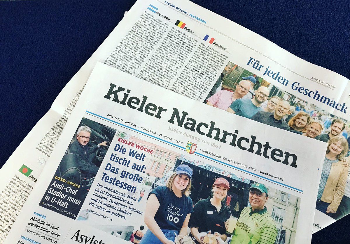 Heute in unserer Zeitung: das große Testessen auf dem internationalen Markt. Zu jedem Stand ein Urteil! #kiwo18 https://t.co/Qaub0mF0Yk