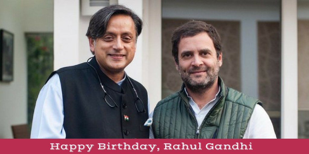 ShashiTharoor's tweet image. Many happy returns of the day @RahulGandhi. May you have many more productive years in the service of the nation.